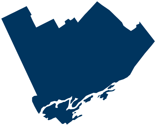 Carte de la région de l'Est de l'Ontario