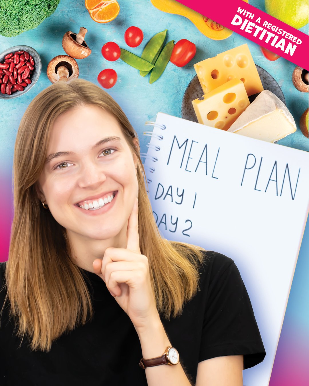 A registered dietitian preparing a meal plan