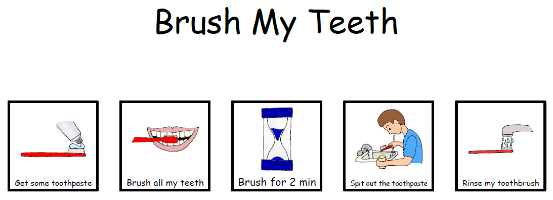 Brush My Teeth Task Strip Resource Preview