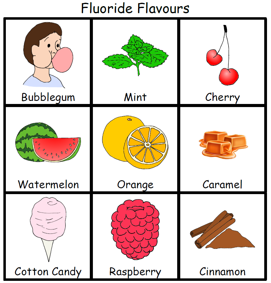 Fluoride Flavours Visual Choice Board Resource Preview